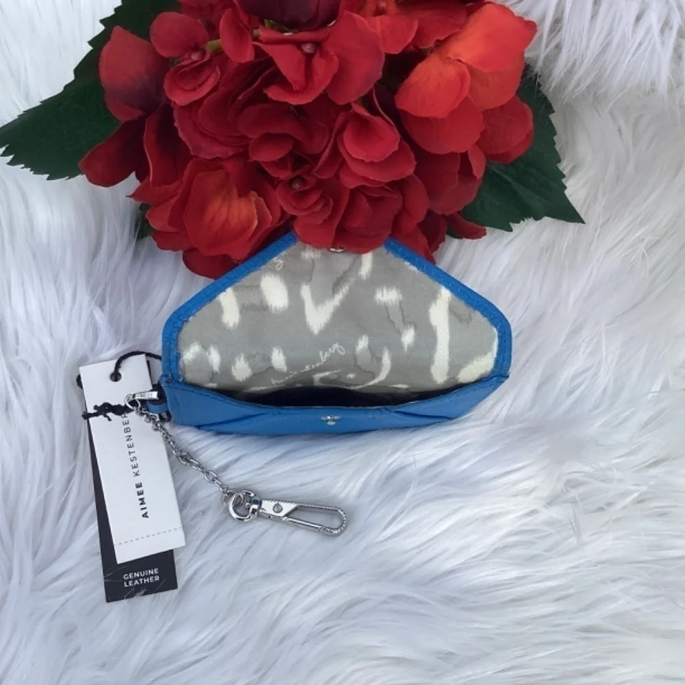 NWT Aimee Kestenburg Ashley Leather Pouch In Memphis Blue